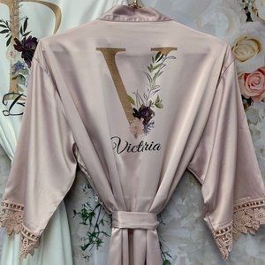 Satin Dusty Rose Robes